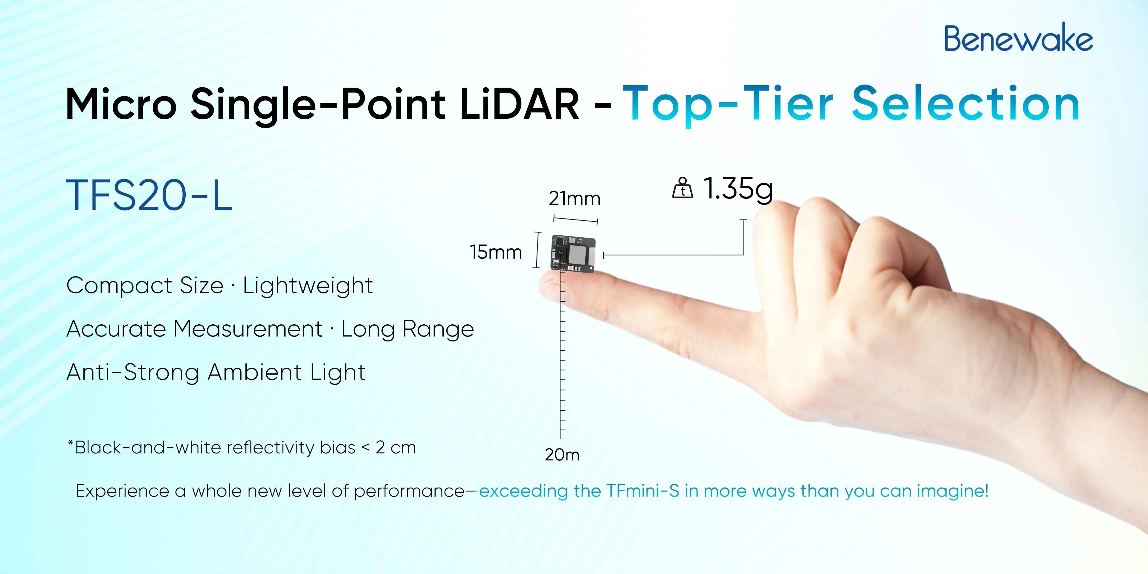 Benewake TFS20-L 20m Micro LiD - Drone Lidar recension och pris