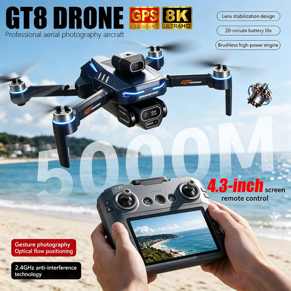 NEW GT8 HD RC Drone 4K Profess - Drone Mapping recension och pris