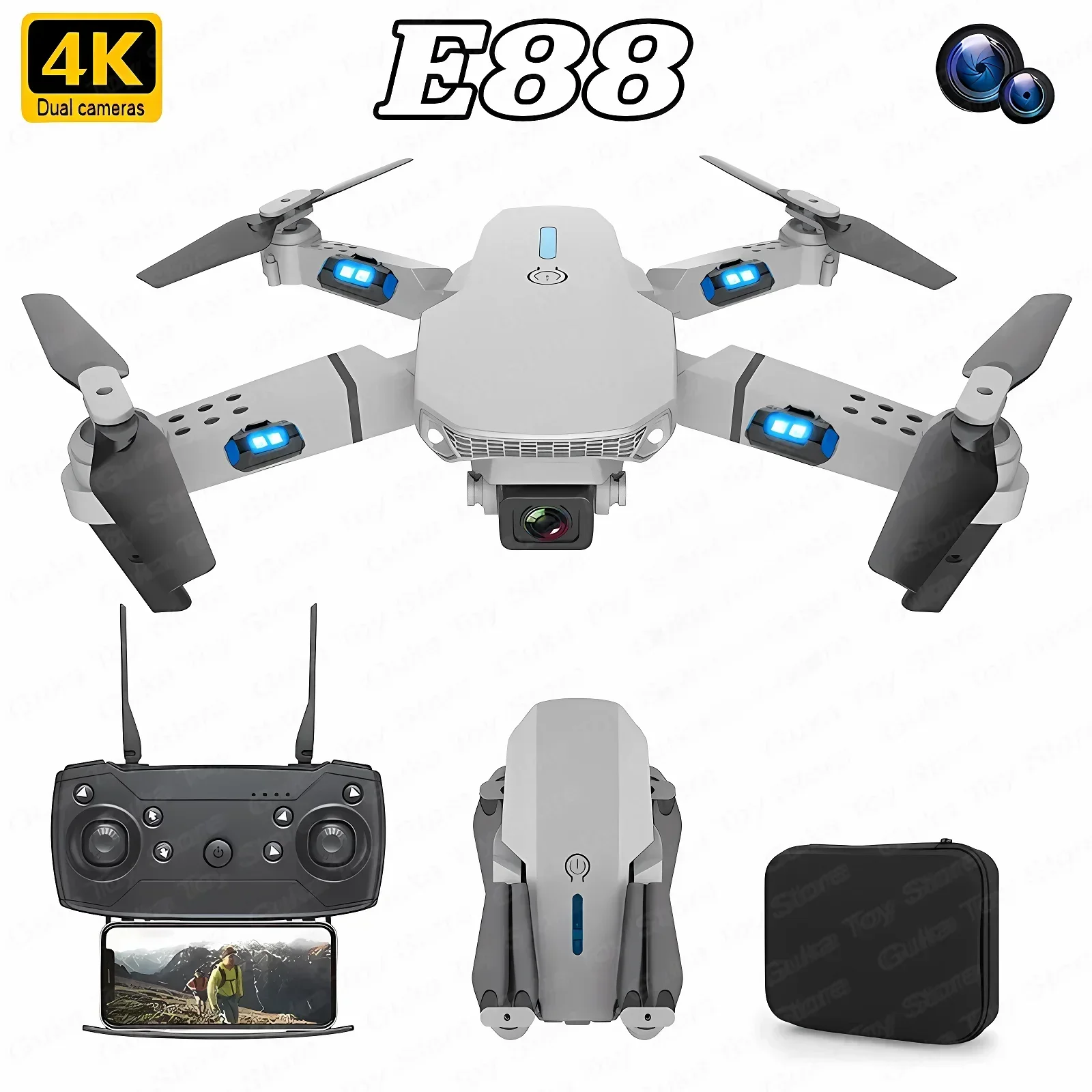 E88 Pro WIFI FPV Drone Wide An - Drone Lidar recension och pris