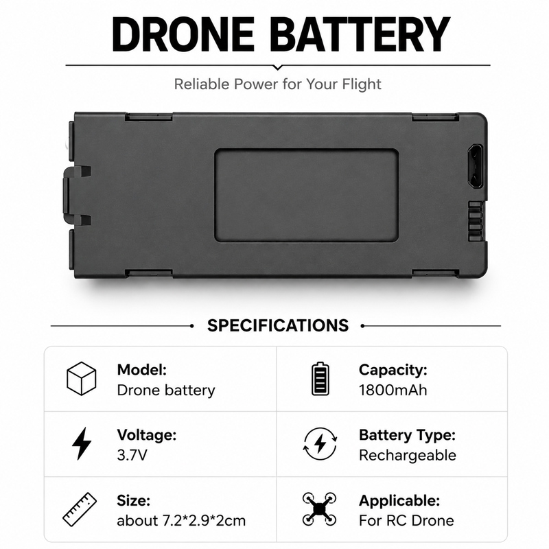 E88 Drone Battery 3.7V 1800mAh - Eachine Drone E58 recension och pris