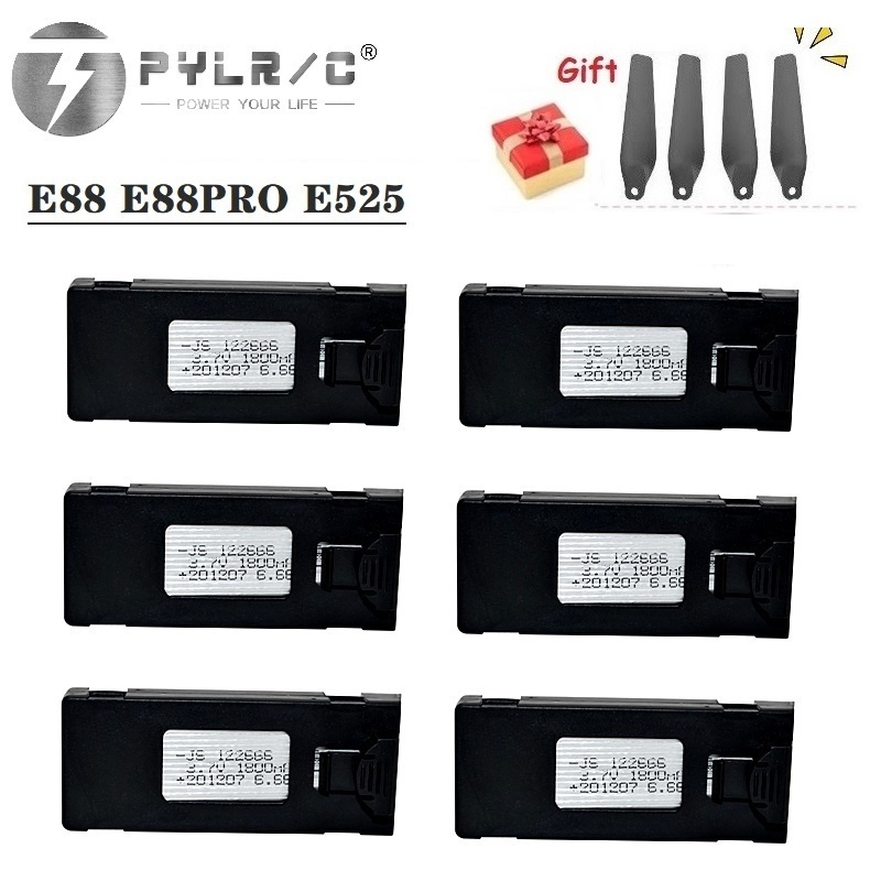 1/2/3/5/10Pcs 3.7V 1800Mah RC  - Eachine Drone E58 recension och pris
